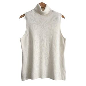 Chico’s Sleeveless Elegant Turtleneck Sweater 3 Petite